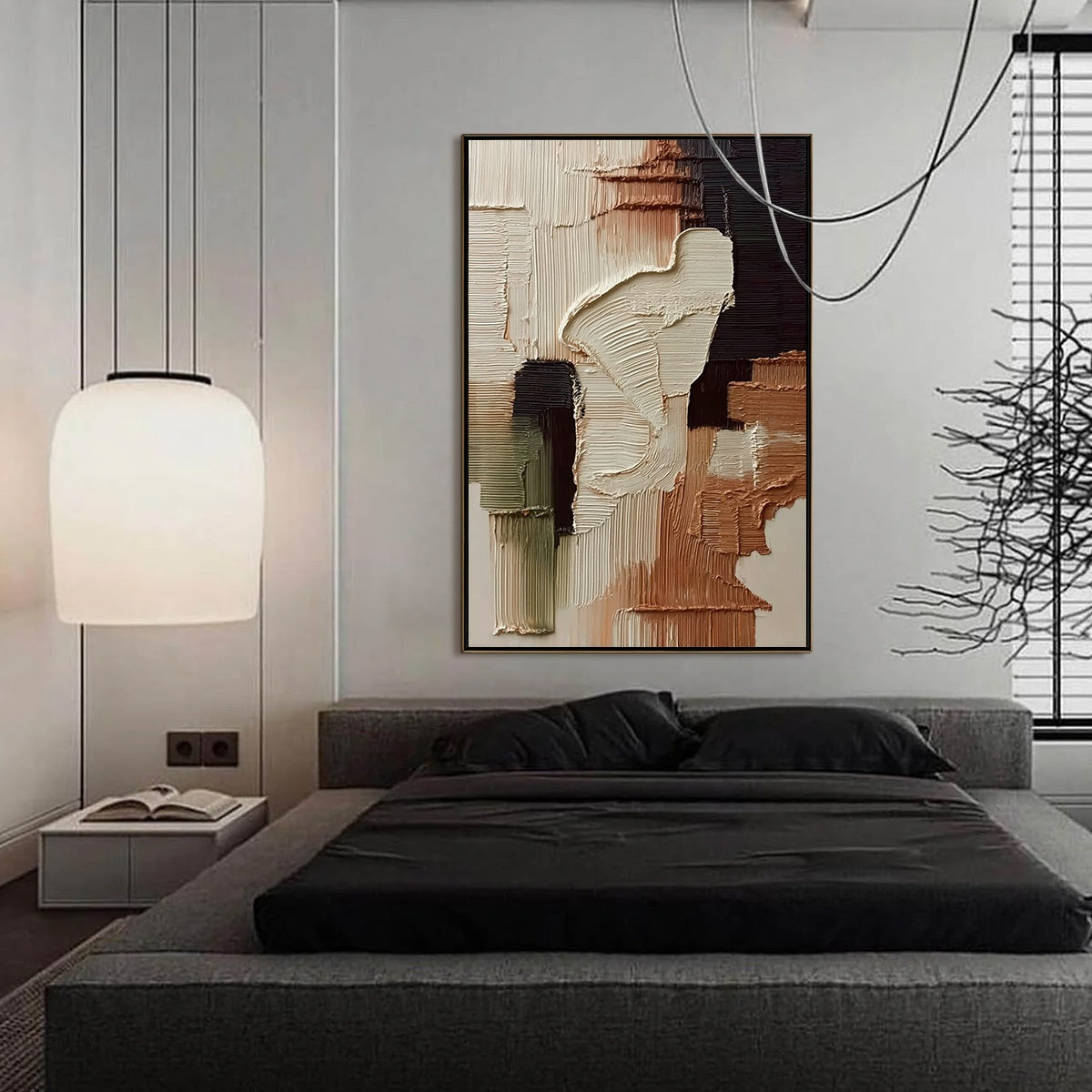 TERRA FIRMA: Vertical Wabi Sabi Textured Abstract Wall Art - Image 4