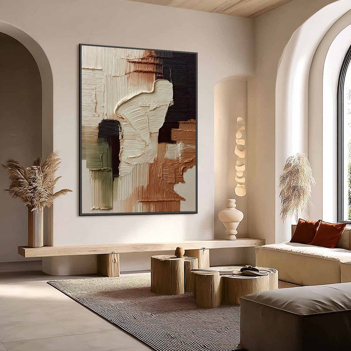 TERRA FIRMA: Vertical Wabi Sabi Textured Abstract Wall Art - Image 7