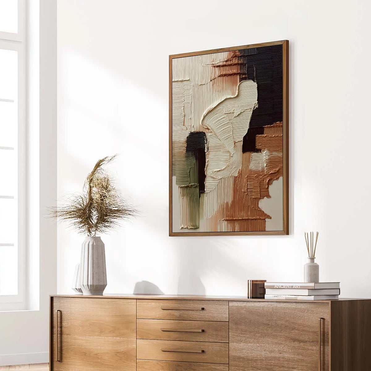 TERRA FIRMA: Vertical Wabi Sabi Textured Abstract Wall Art - Image 8