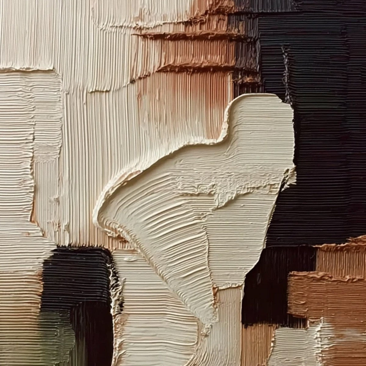 TERRA FIRMA: Vertical Wabi Sabi Textured Abstract Wall Art - Image 3