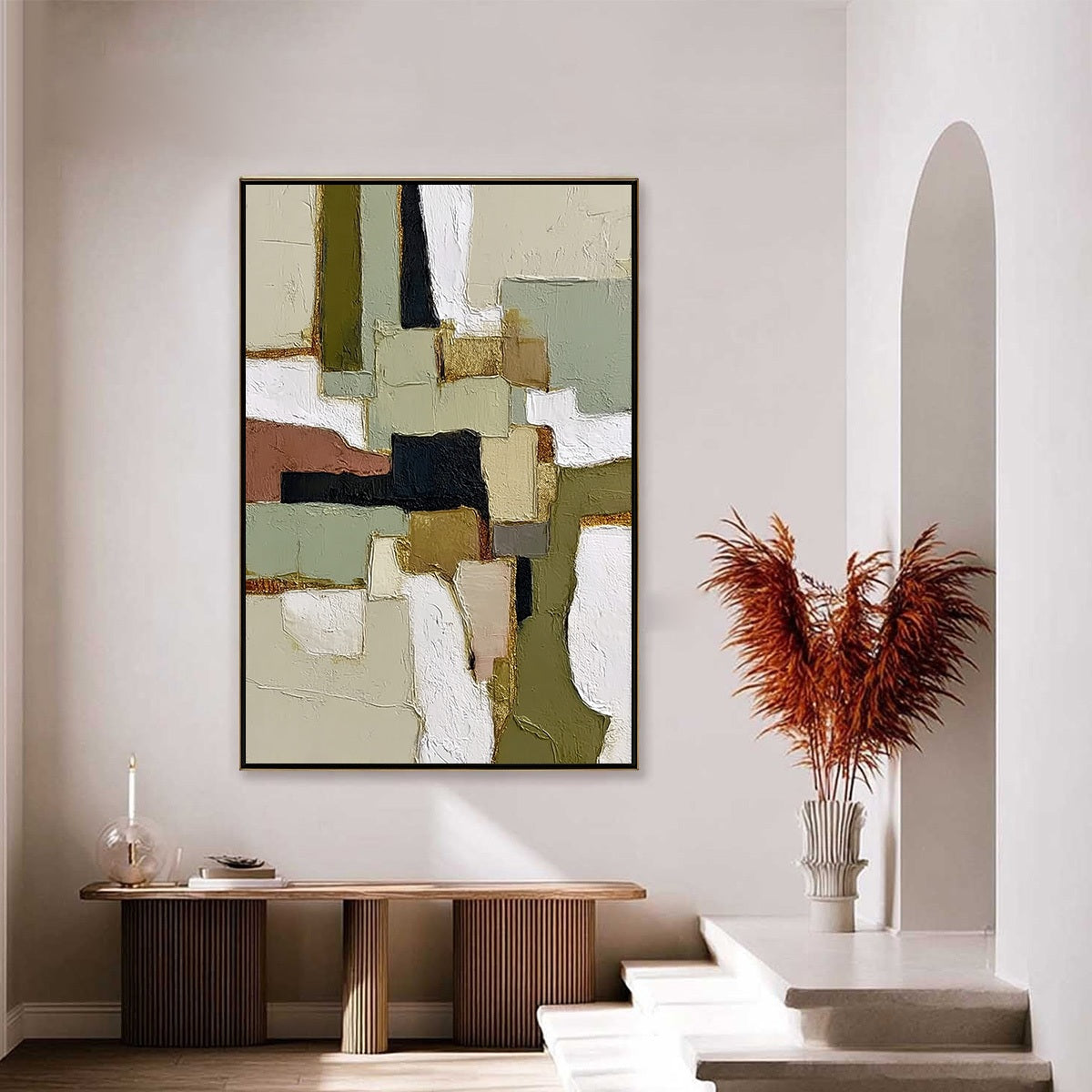 TERRA FIRMA: Wabi Sabi Textured Abstract Painting with Earth Tones - Image 4