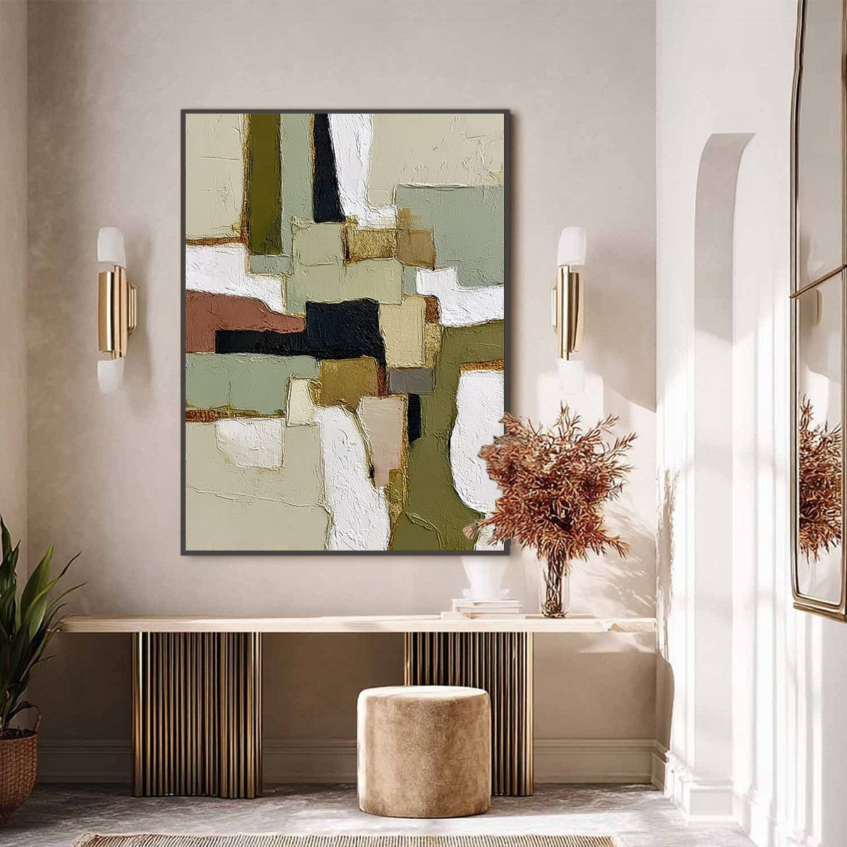 TERRA FIRMA: Wabi Sabi Textured Abstract Painting with Earth Tones - Image 6