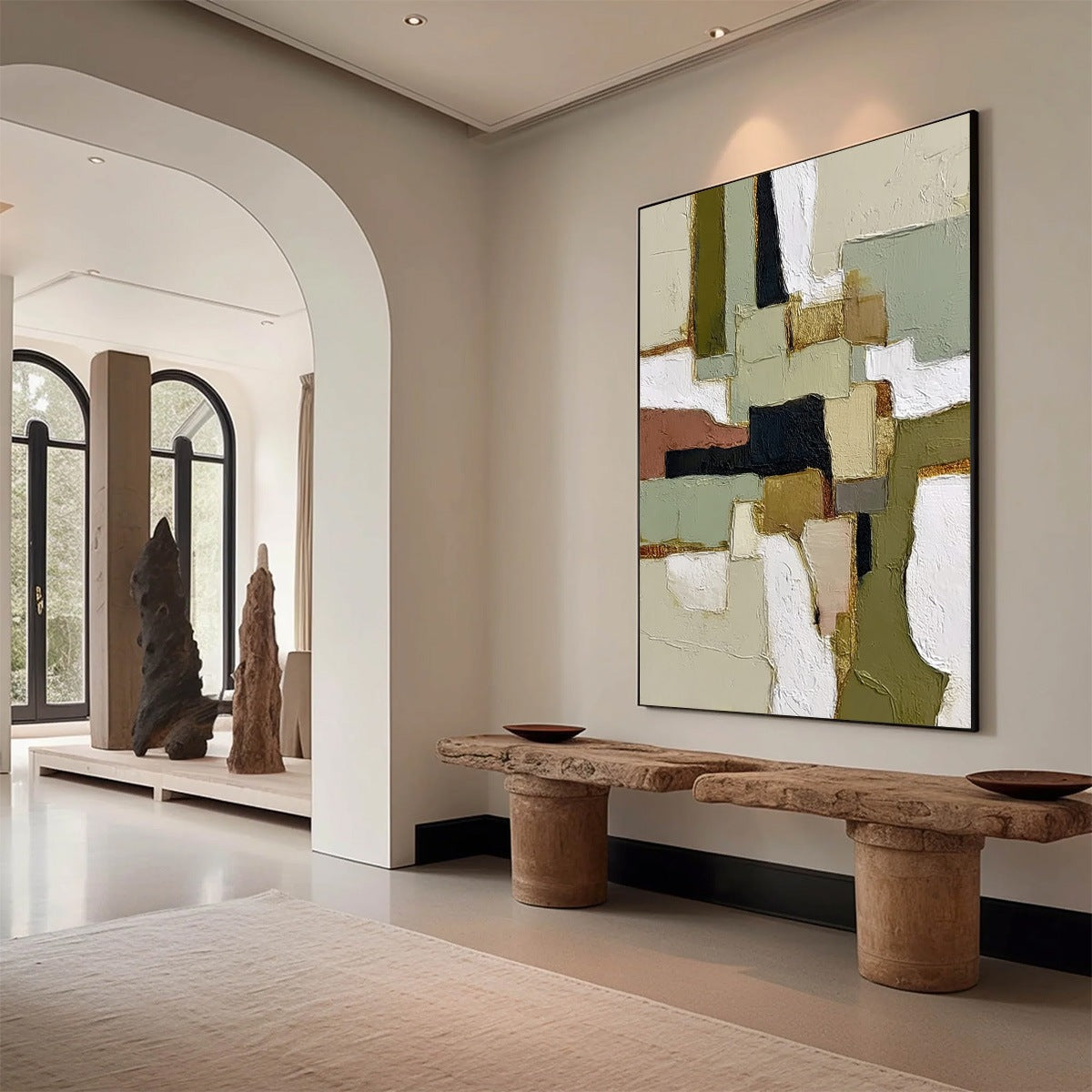 TERRA FIRMA: Wabi Sabi Textured Abstract Painting with Earth Tones - Image 7