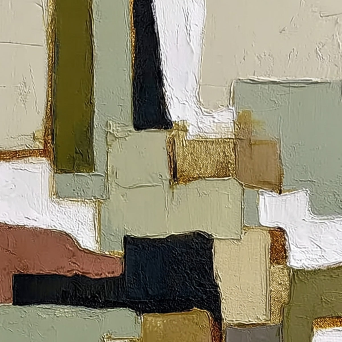 TERRA FIRMA: Wabi Sabi Textured Abstract Painting with Earth Tones - Image 3
