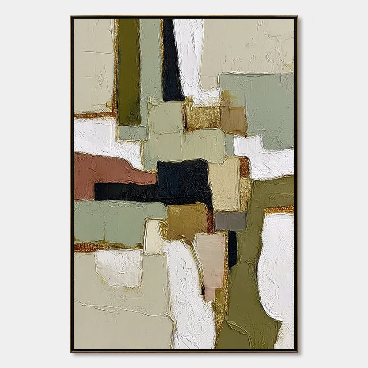 TERRA FIRMA: Wabi Sabi Textured Abstract Painting with Earth Tones