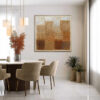 TERRA FIRMA: Textured Minimalist Abstract Painting in Earth Tones