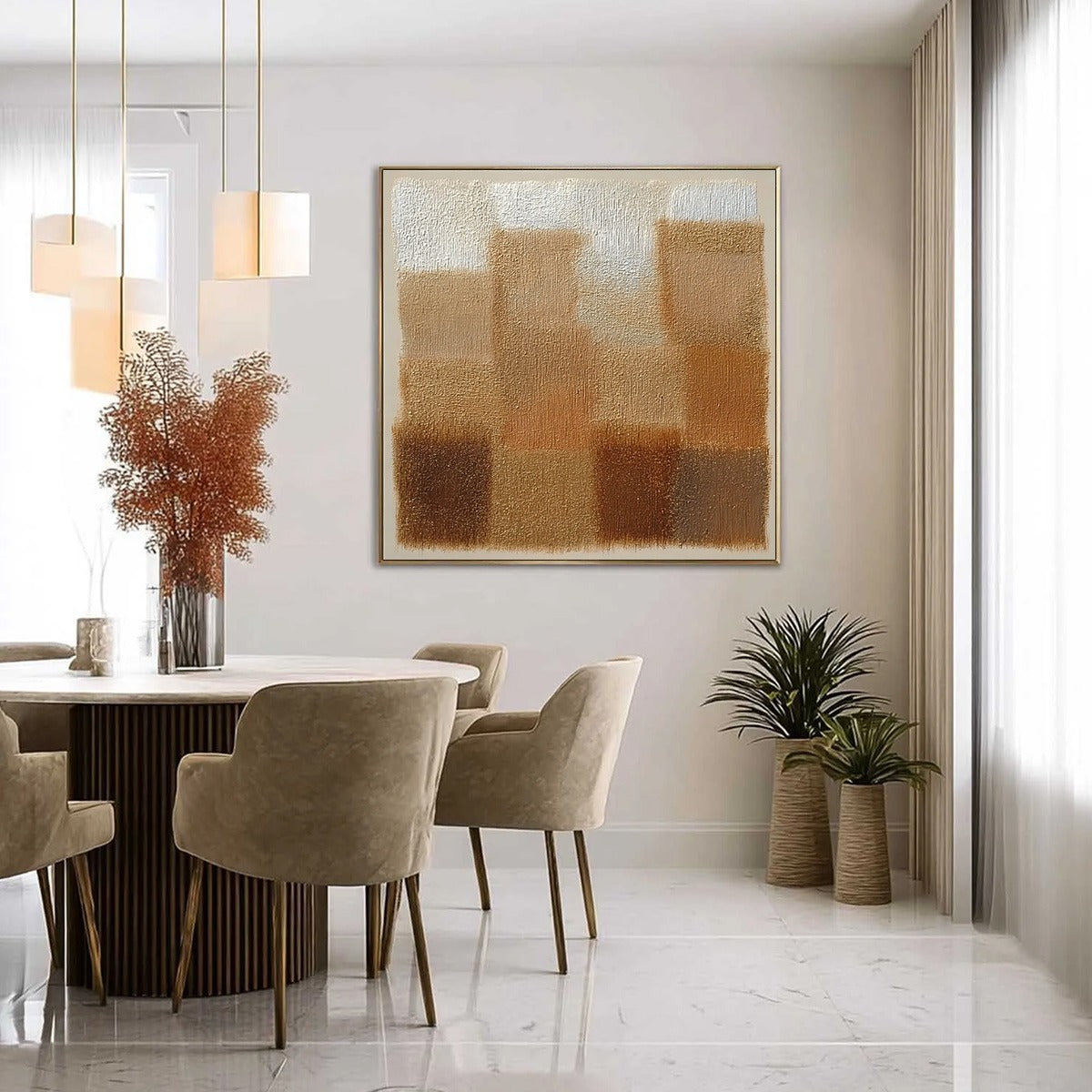 TERRA FIRMA: Textured Minimalist Abstract Painting in Earth Tones - Image 6