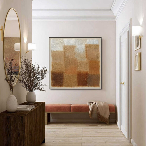 TERRA FIRMA: Textured Minimalist Abstract Painting in Earth Tones