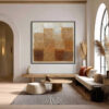 TERRA FIRMA: Textured Minimalist Abstract Painting in Earth Tones