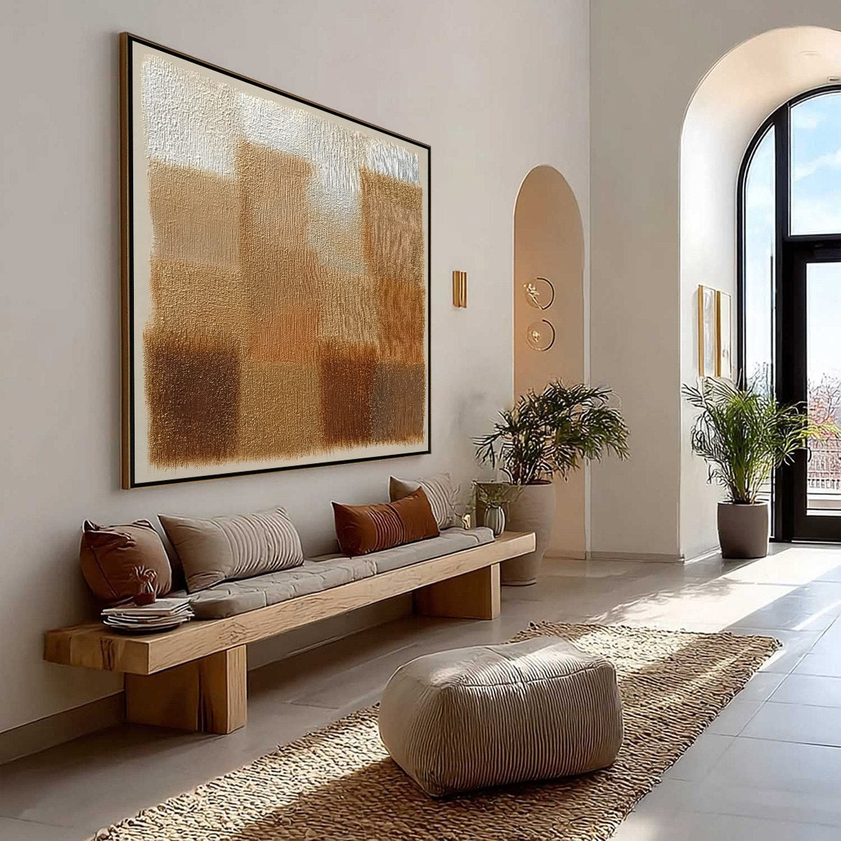 TERRA FIRMA: Textured Minimalist Abstract Painting in Earth Tones - Image 4