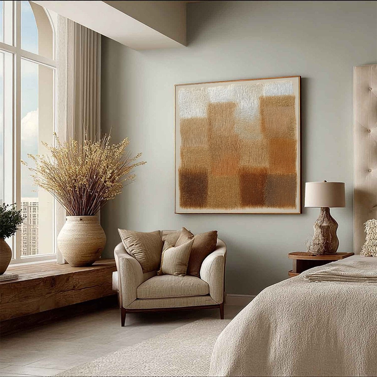 TERRA FIRMA: Textured Minimalist Abstract Painting in Earth Tones - Image 8