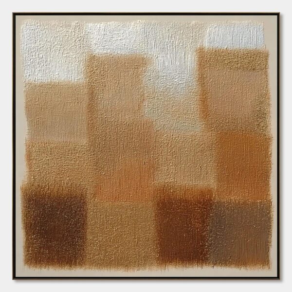 TERRA FIRMA: Textured Minimalist Abstract Painting in Earth Tones