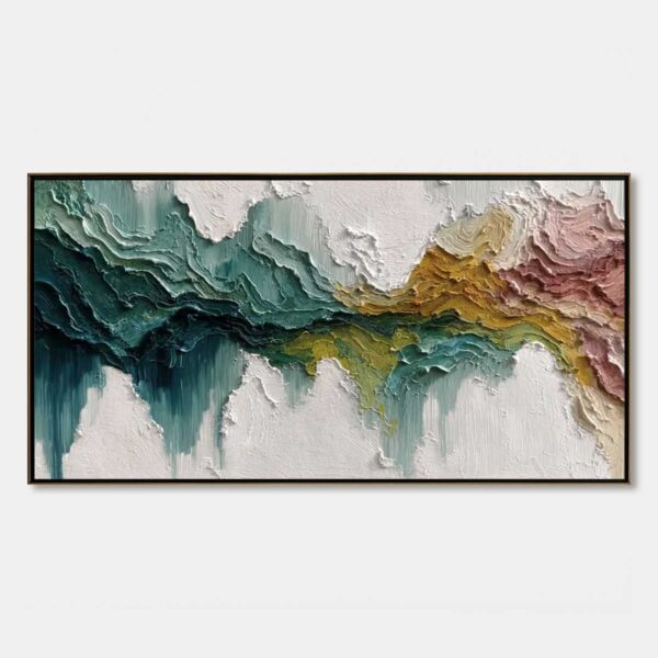 TERRA FLOW: Textured Abstract Landscape Impasto Oil Painting