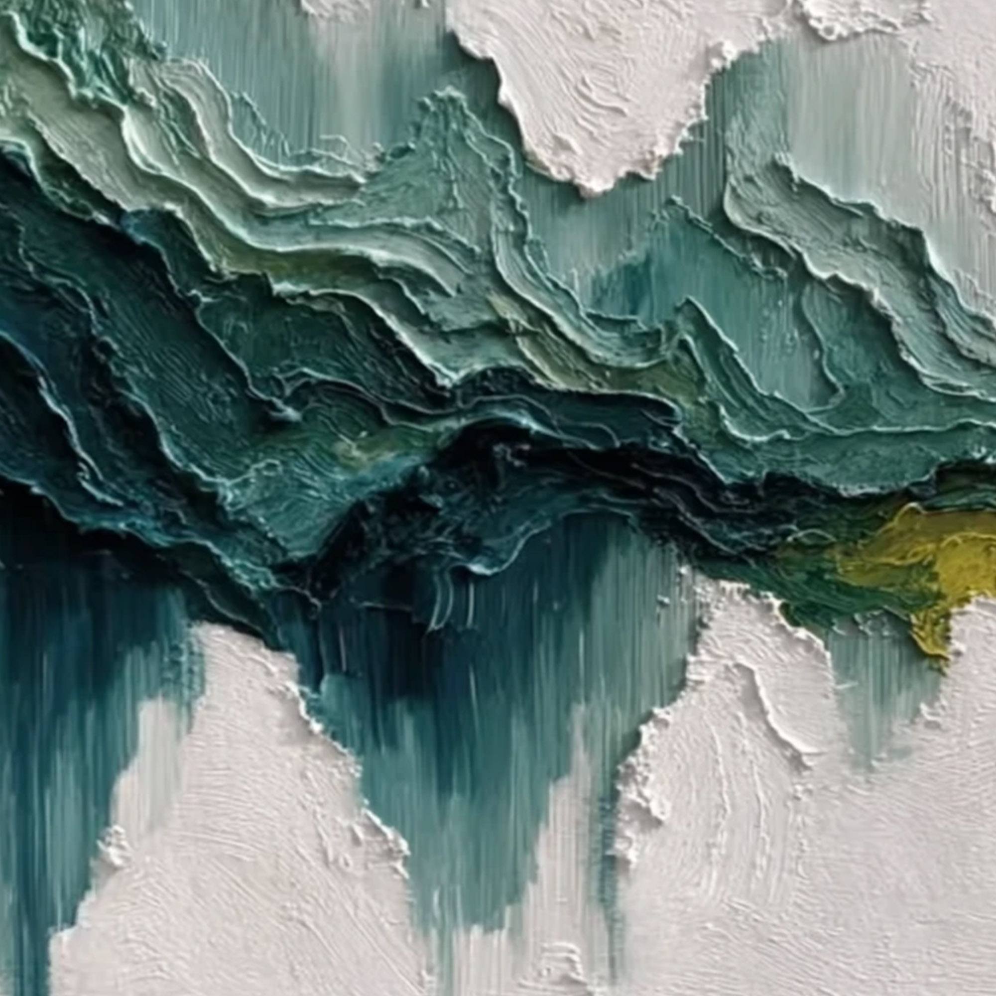 TERRA FLOW: Textured Abstract Landscape Impasto Oil Painting - Image 3