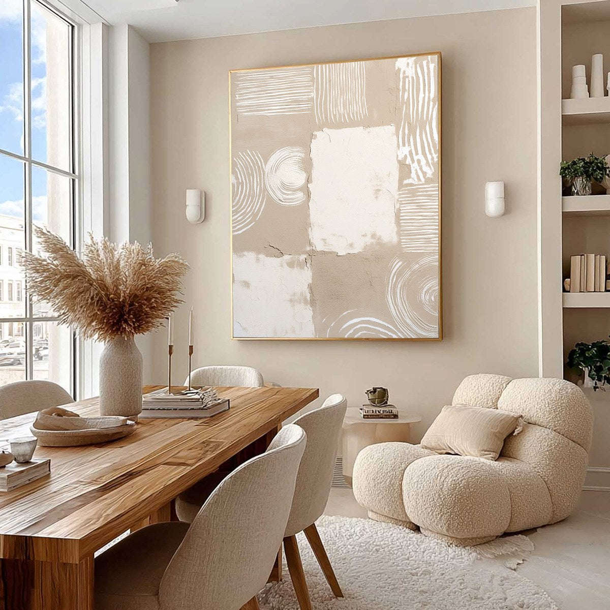TERRA FORMA: Textured Minimalist Abstract Painting in Neutral Tones - Image 7