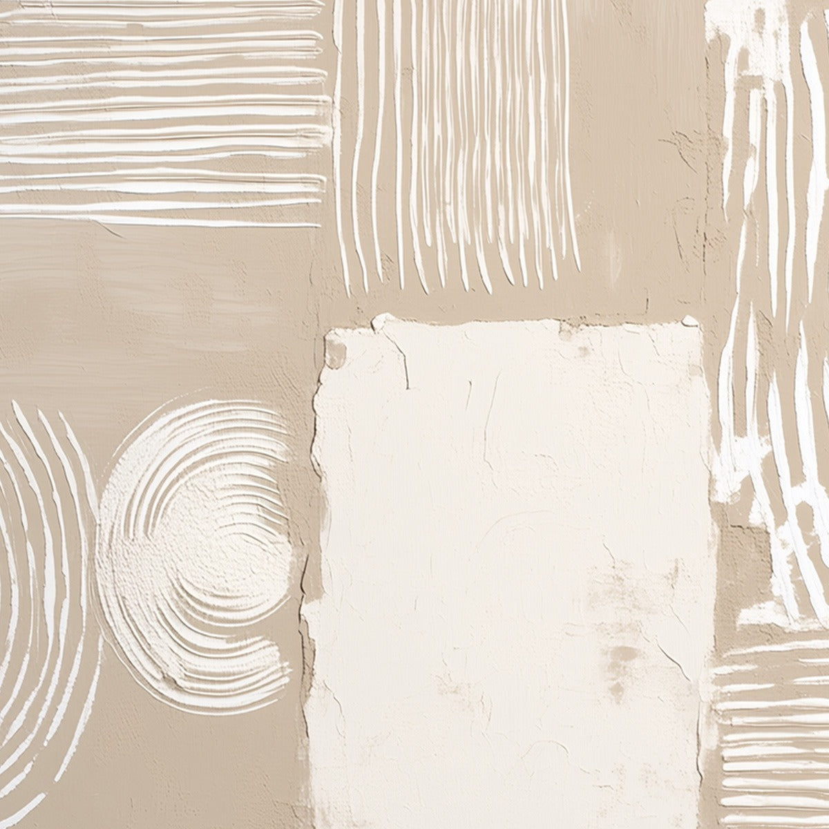 TERRA FORMA: Textured Minimalist Abstract Painting in Neutral Tones - Image 3