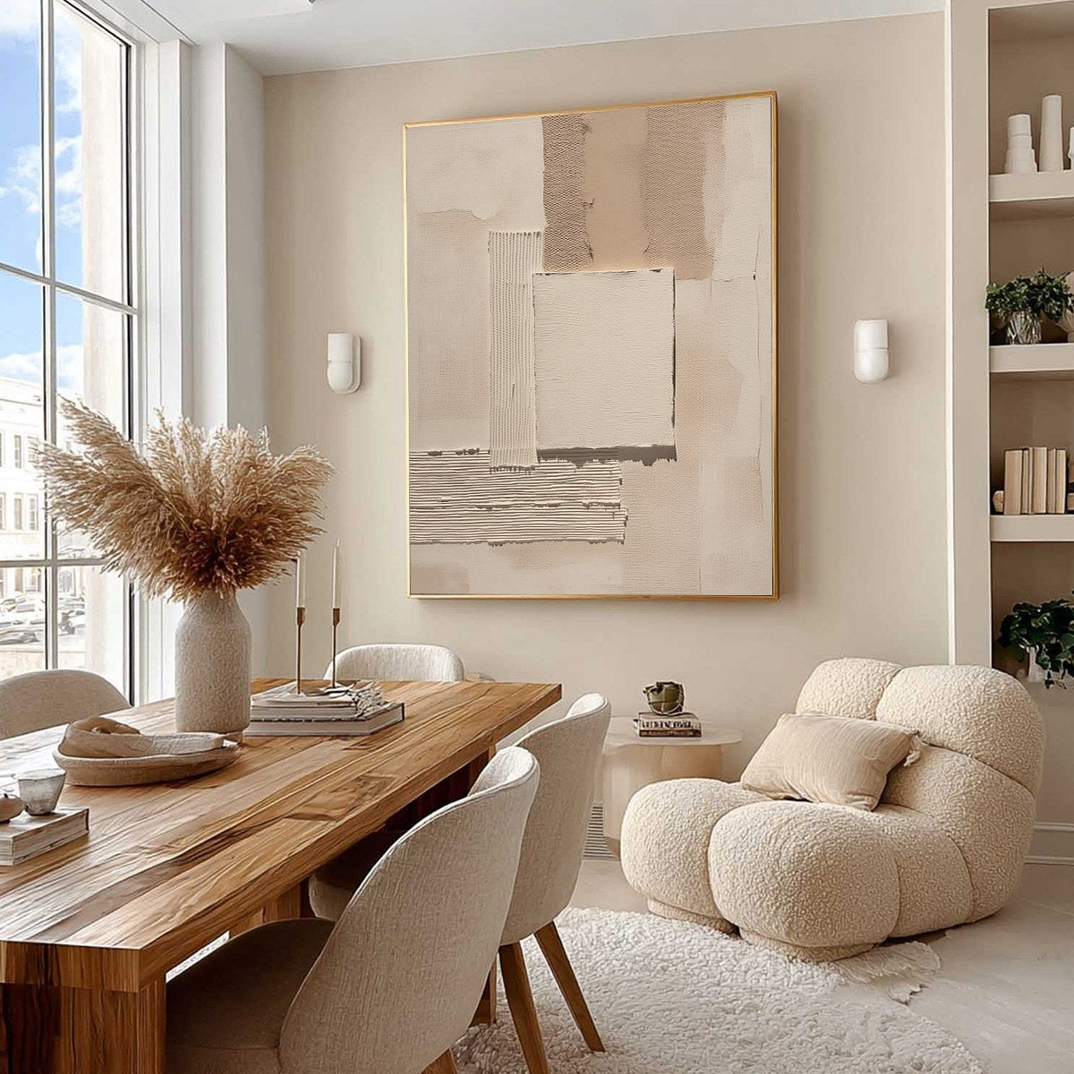 TERRA FORMA: Textured Wabi Sabi Abstract Beige Wall Art - Image 7