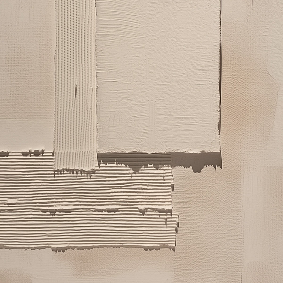 TERRA FORMA: Textured Wabi Sabi Abstract Beige Wall Art - Image 5