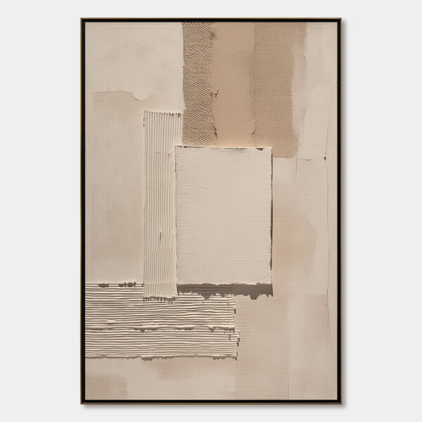 TERRA FORMA: Textured Wabi Sabi Abstract Beige Wall Art