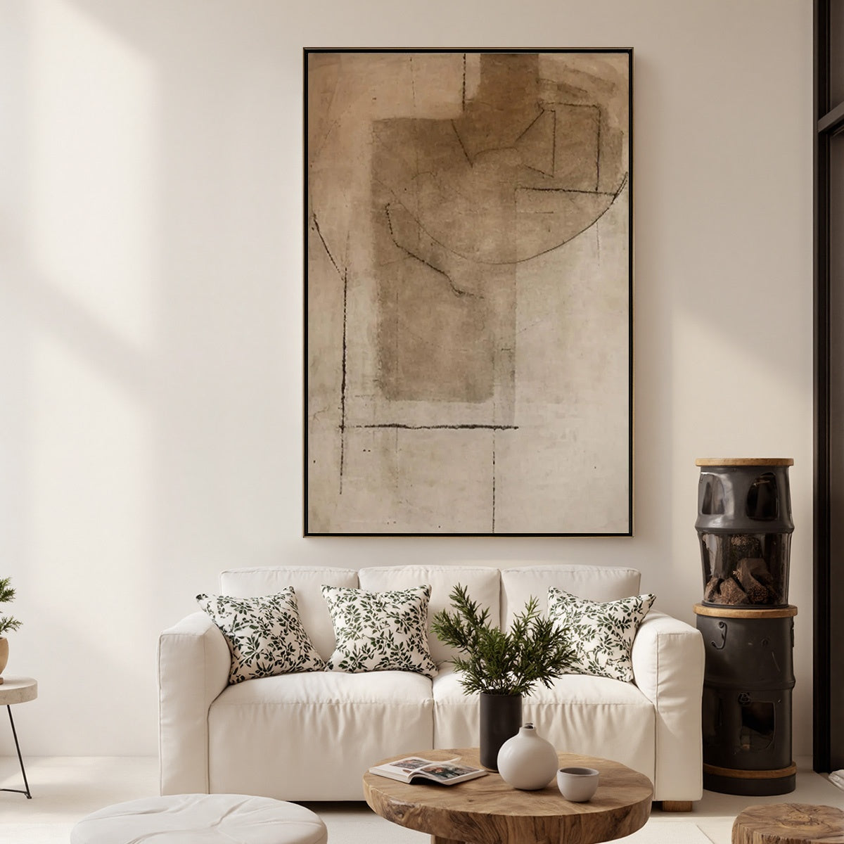 TERRA INCOGNITA: Wabi Sabi Inspired Textured Abstract Earth Tone Painting - Image 4