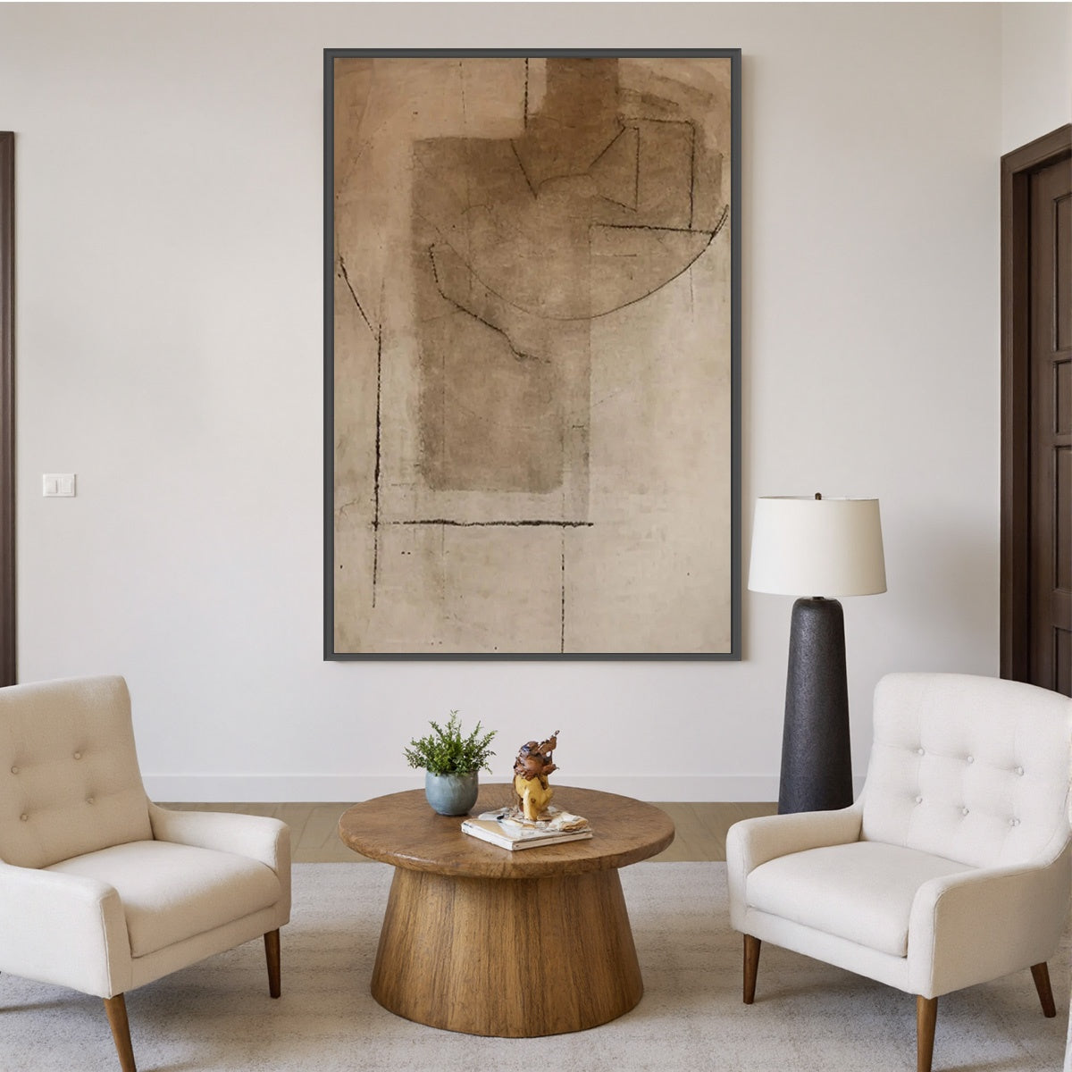 TERRA INCOGNITA: Wabi Sabi Inspired Textured Abstract Earth Tone Painting - Image 2