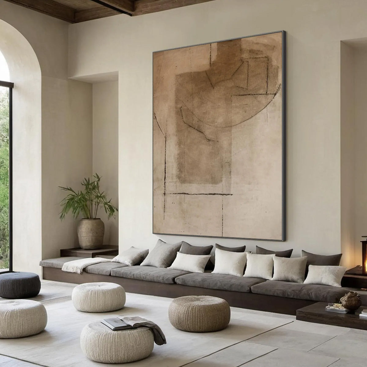 TERRA INCOGNITA: Wabi Sabi Inspired Textured Abstract Earth Tone Painting - Image 8