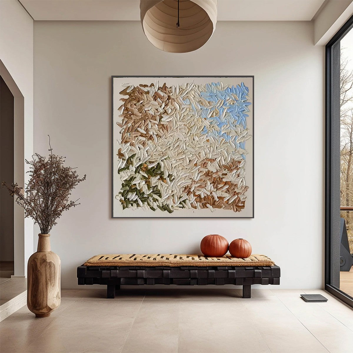 TERRA MOSAIC: Textured Earth Tone Abstract Impasto Painting - Image 2
