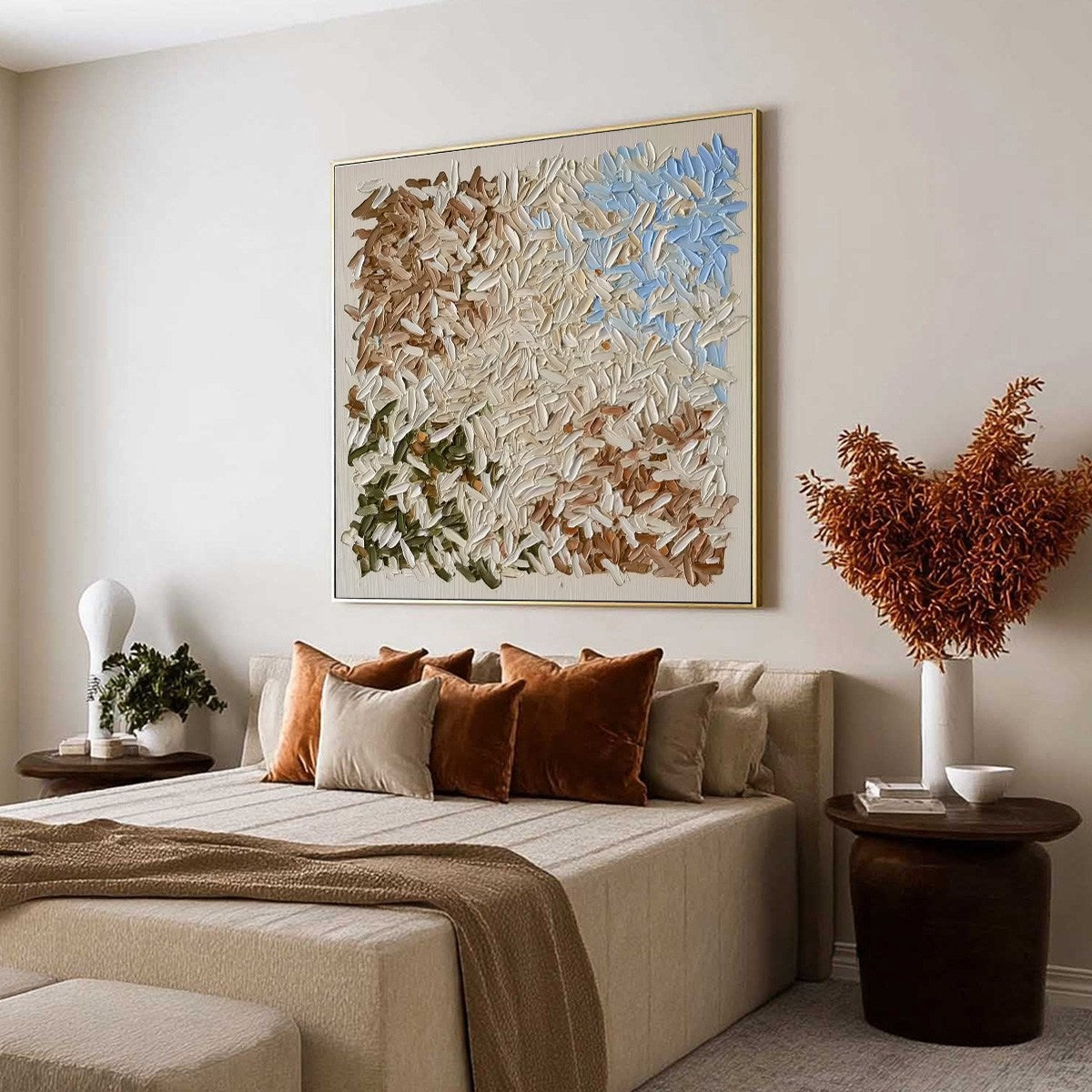 TERRA MOSAIC: Textured Earth Tone Abstract Impasto Painting - Image 9