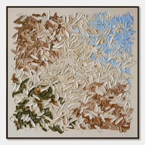 TERRA MOSAIC: Textured Earth Tone Abstract Impasto Painting