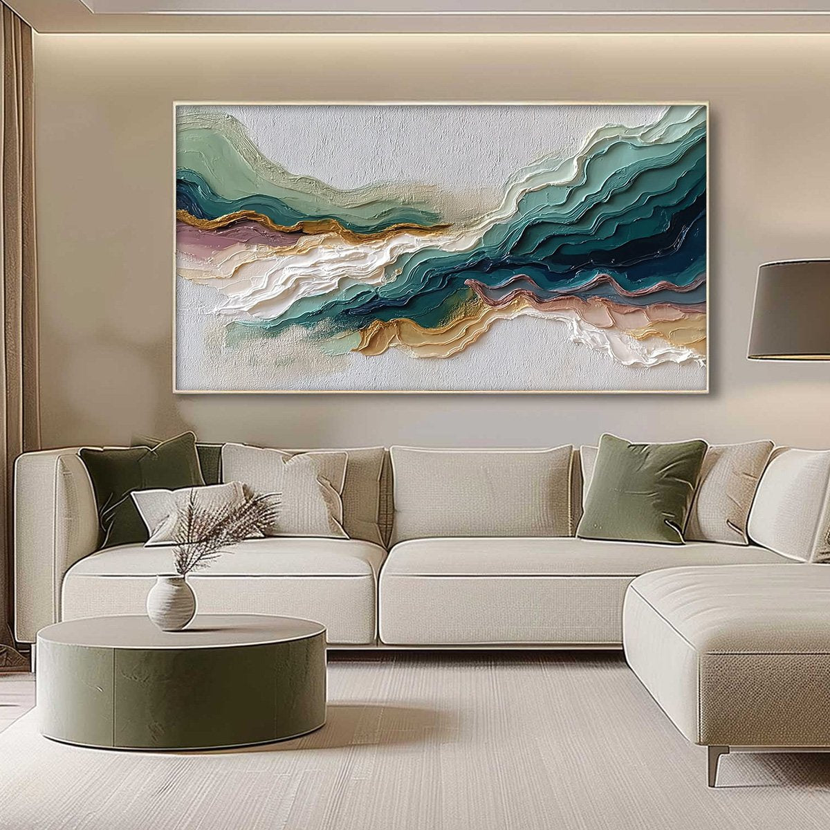 TERRA RHYTHM: Heavily Textured Abstract Landscape Painting - Image 4