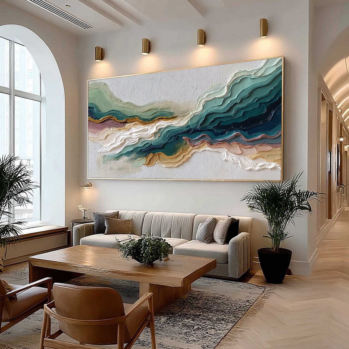 TERRA RHYTHM: Heavily Textured Abstract Landscape Painting - Image 7