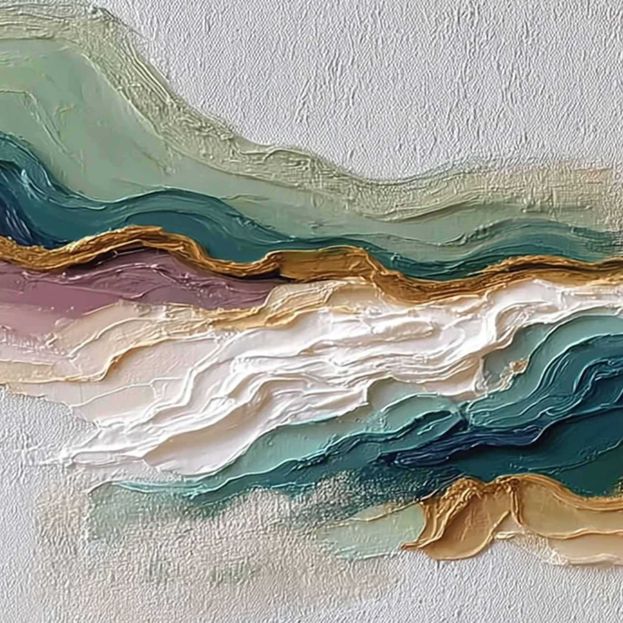 TERRA RHYTHM: Heavily Textured Abstract Landscape Painting - Image 3