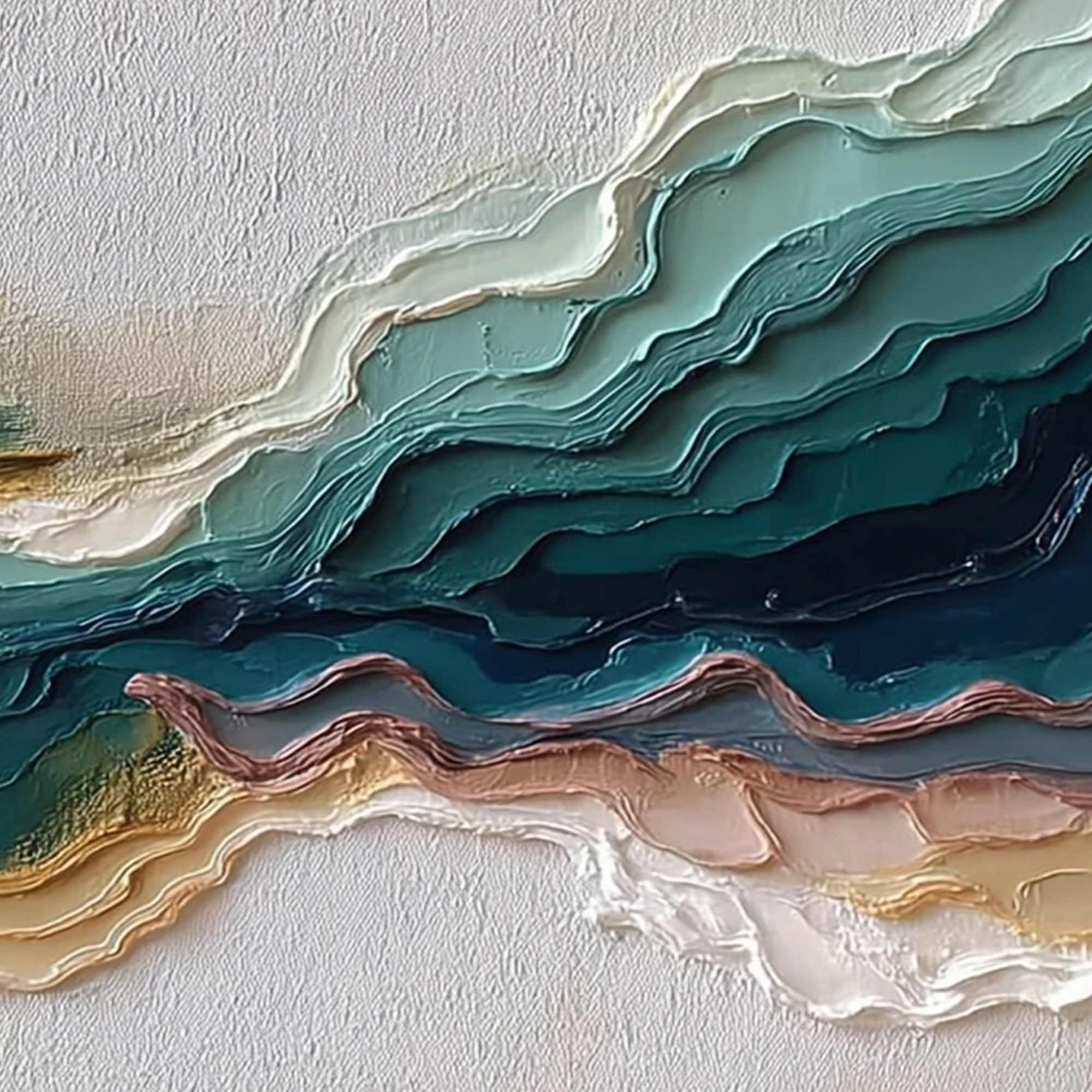 TERRA RHYTHM: Heavily Textured Abstract Landscape Painting - Image 5