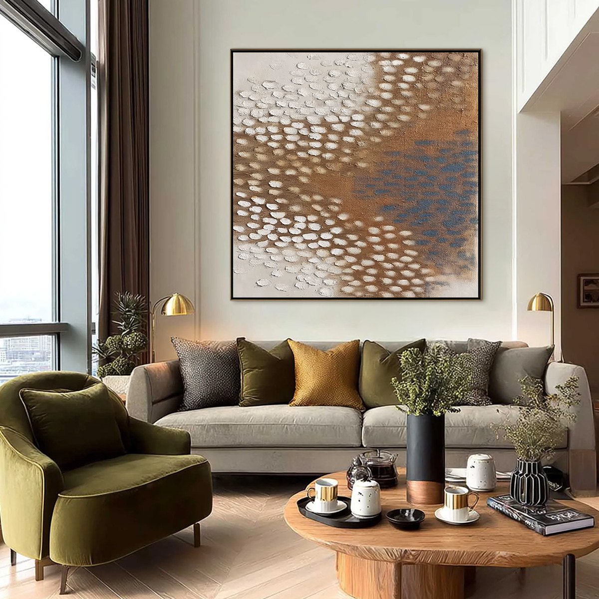TERRA RHYTHM: Heavily Textured Wabi Sabi Abstract Painting - Image 6