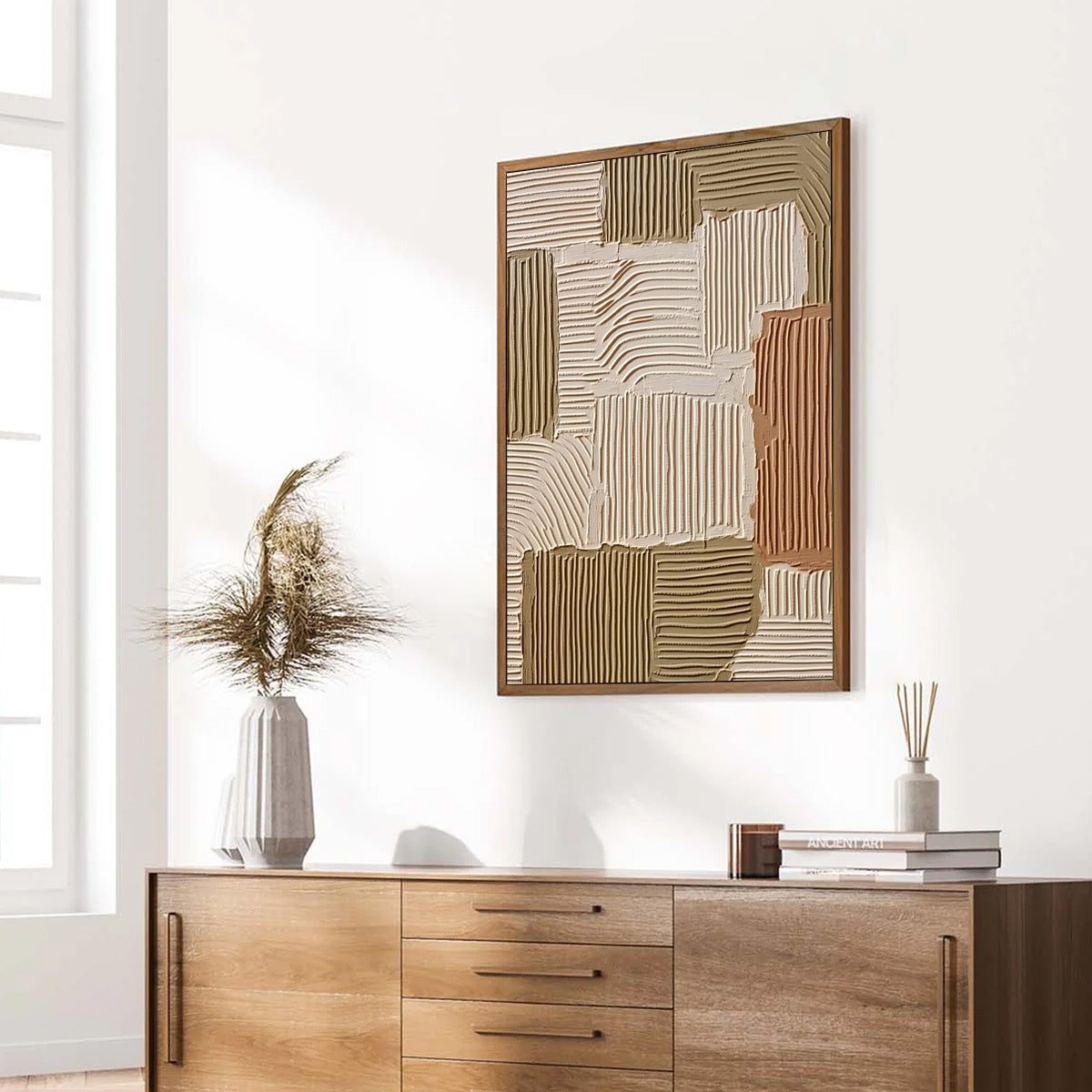 TERRA RHYTHMS: Textured Wabi Sabi Abstract Painting in Earth Tones - Image 8