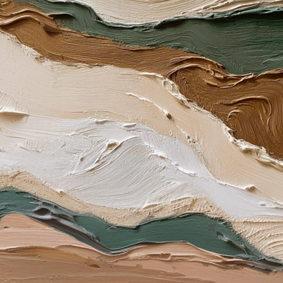 TERRA VEINS: Textured Wabi Sabi Abstract Earth Landscape Painting - Image 3