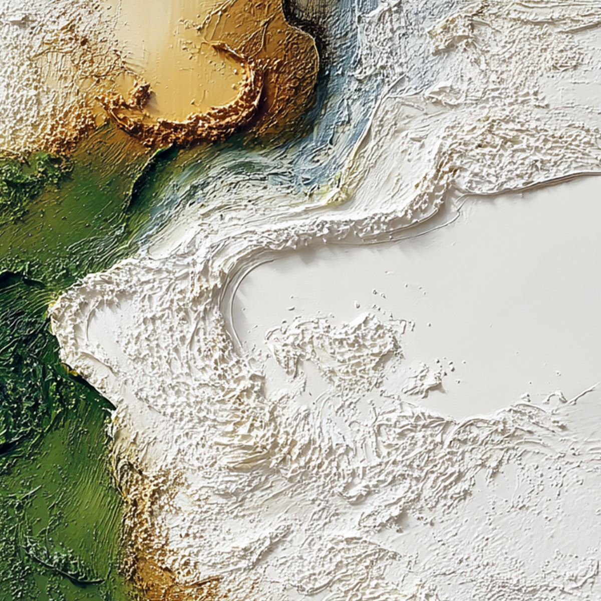 TERRA VERDE: Textured Abstract Earth Tone Landscape Painting - Image 5