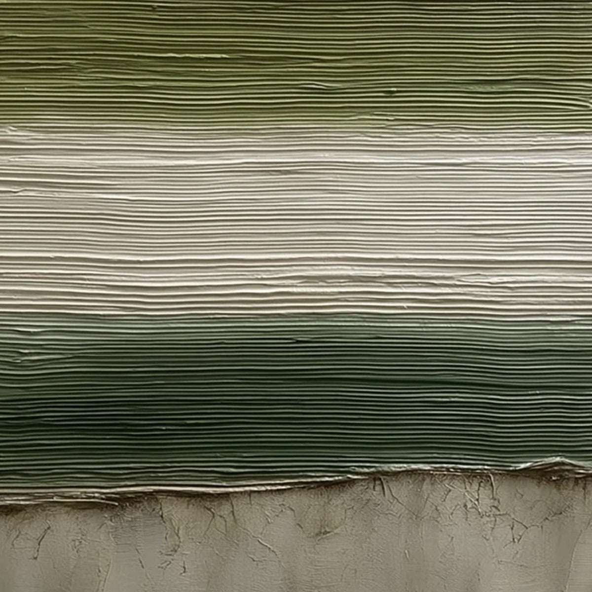 TERRA VERDE: Vertical Wabi Sabi Textured Abstract Green Earth Painting - Image 5