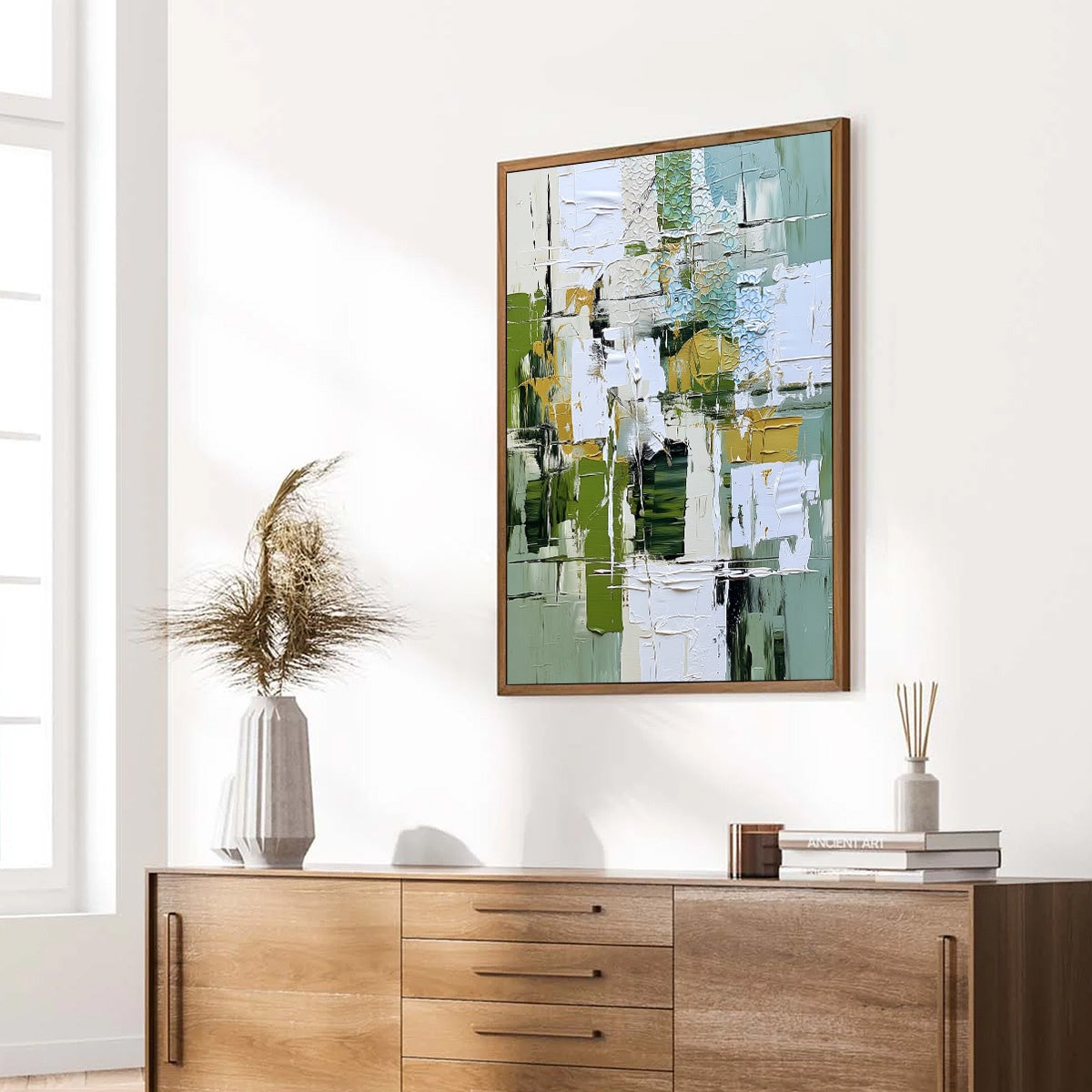 TERRACE VIEW: Textured Abstract Impasto Landscape Painting - Image 8