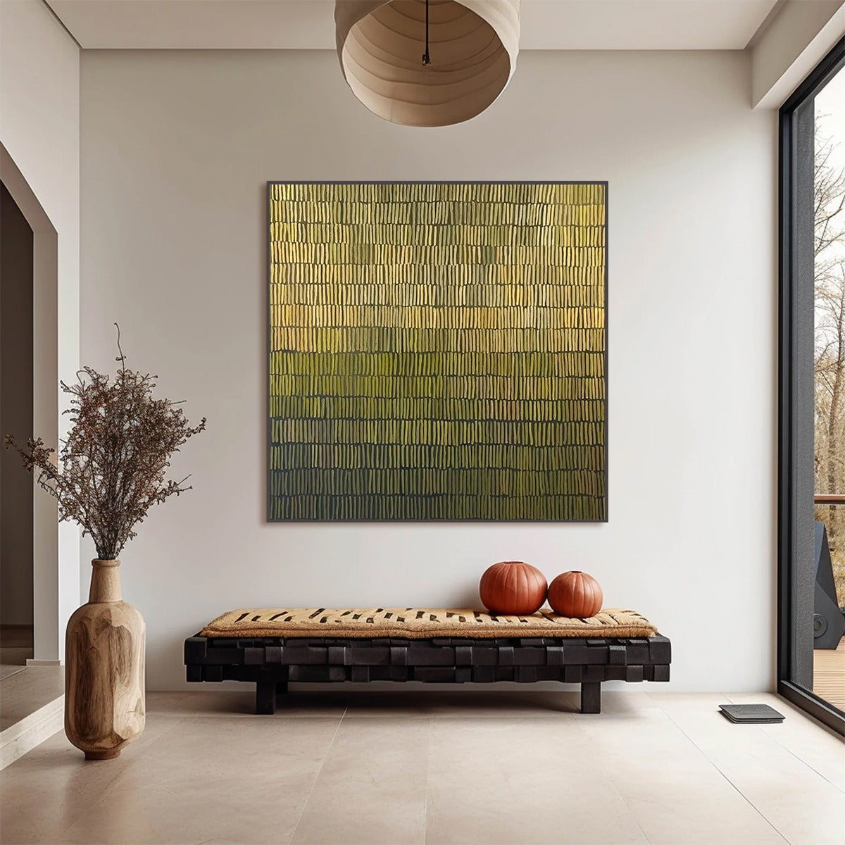 TERRACED SERENITY: Wabi Sabi Minimalist Abstract Painting - Image 2