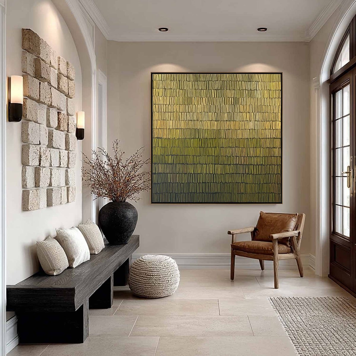 TERRACED SERENITY: Wabi Sabi Minimalist Abstract Painting - Image 6