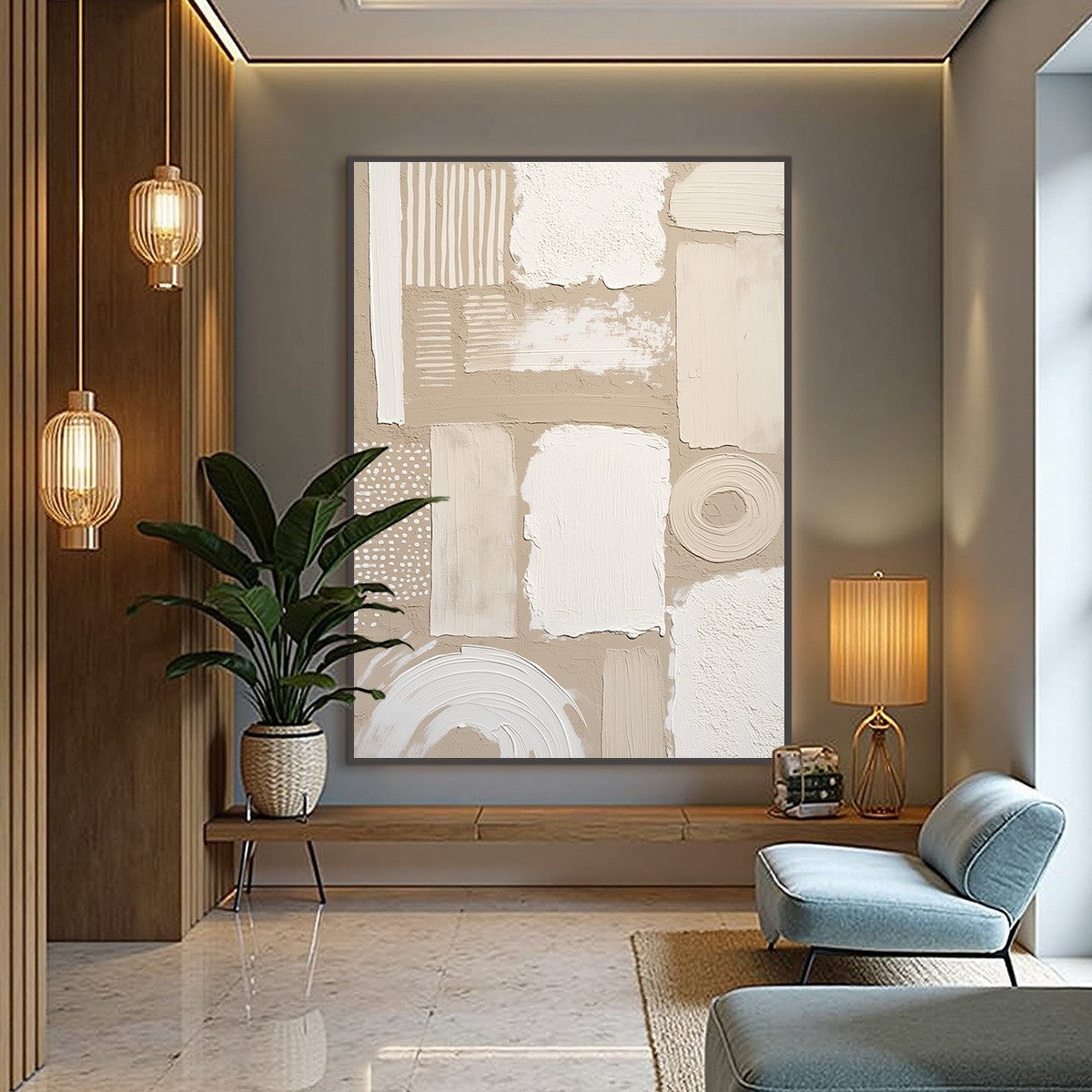 TERRAFORMS: Textured Wabi-Sabi Abstract Painting in Neutral Tones - Image 4