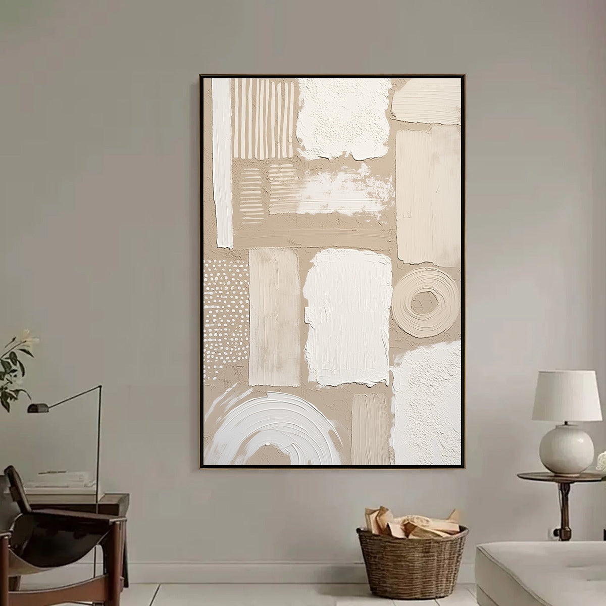 TERRAFORMS: Textured Wabi-Sabi Abstract Painting in Neutral Tones - Image 6