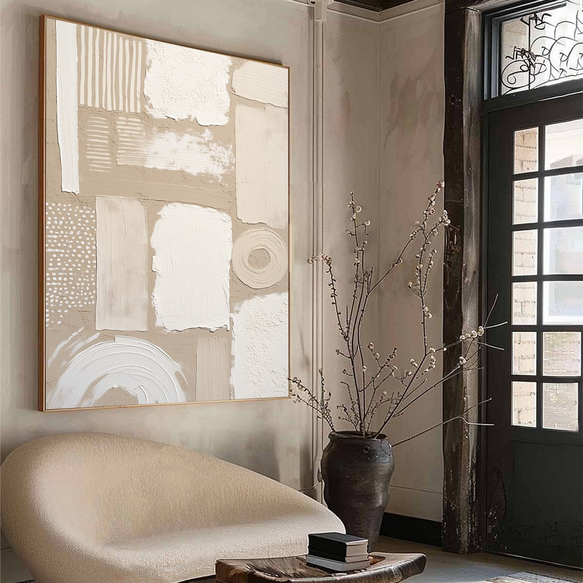 TERRAFORMS: Textured Wabi-Sabi Abstract Painting in Neutral Tones - Image 8