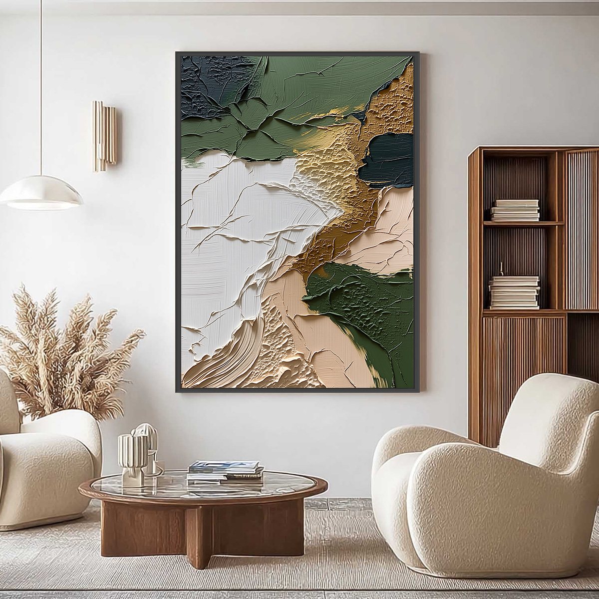 TERRAIN: Textured Wabi Sabi Abstract Painting in Earth Tones - Image 2