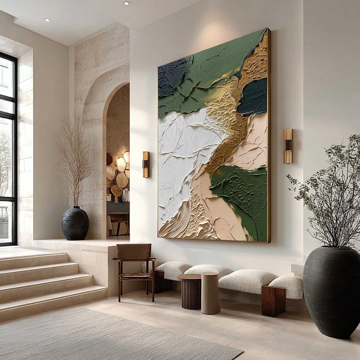 TERRAIN: Textured Wabi Sabi Abstract Painting in Earth Tones - Image 7