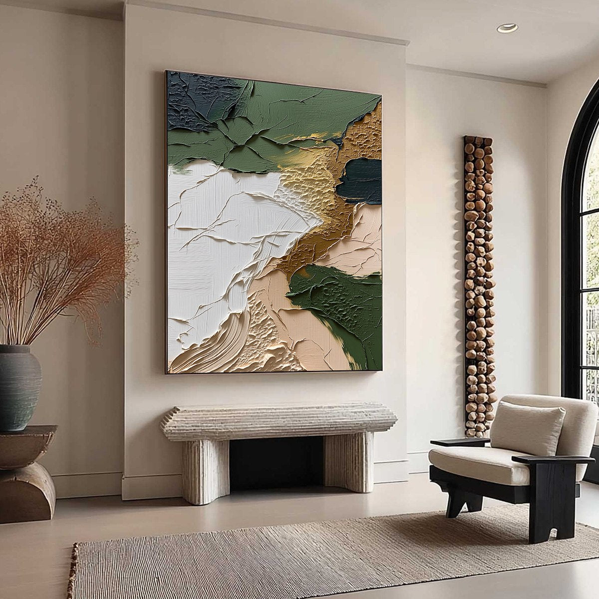 TERRAIN: Textured Wabi Sabi Abstract Painting in Earth Tones - Image 8