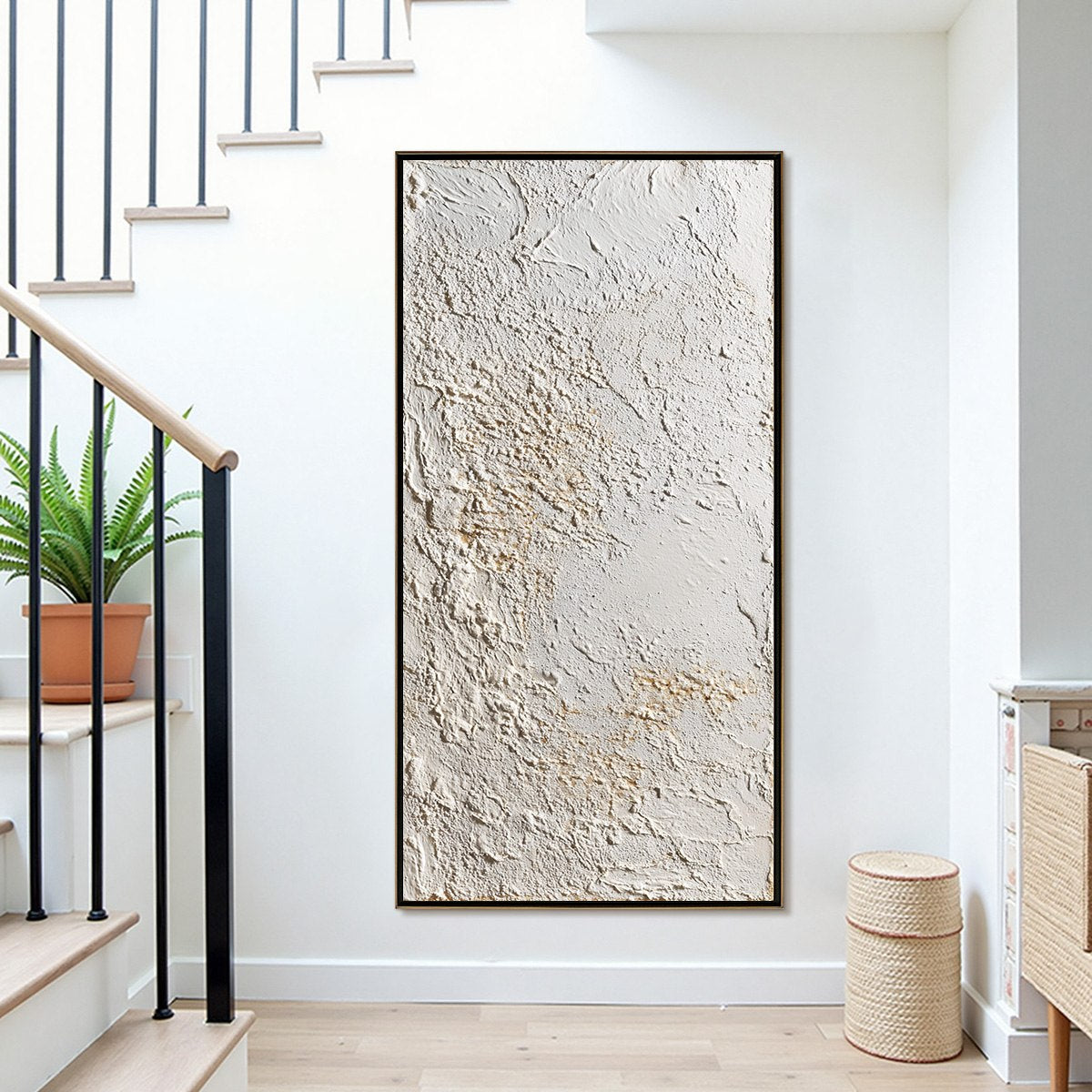 TERRA ALBA: Textured Wabi Sabi Minimalist Abstract Painting - Image 6