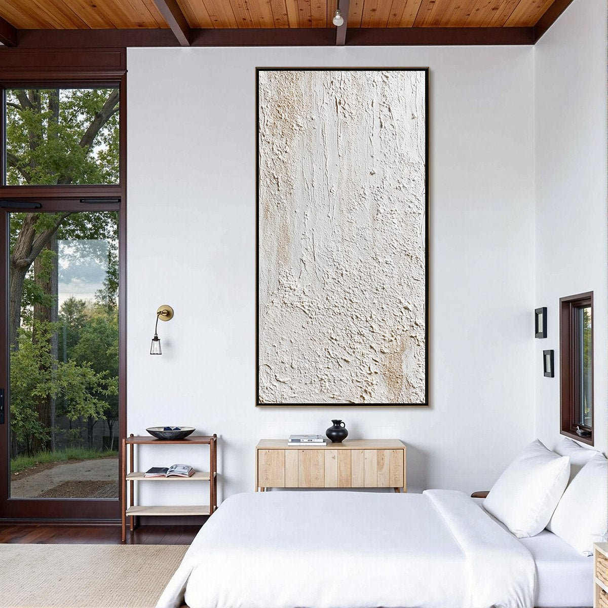 TERRA ALBA: Textured Wabi Sabi Minimalist Abstract Painting - Image 4