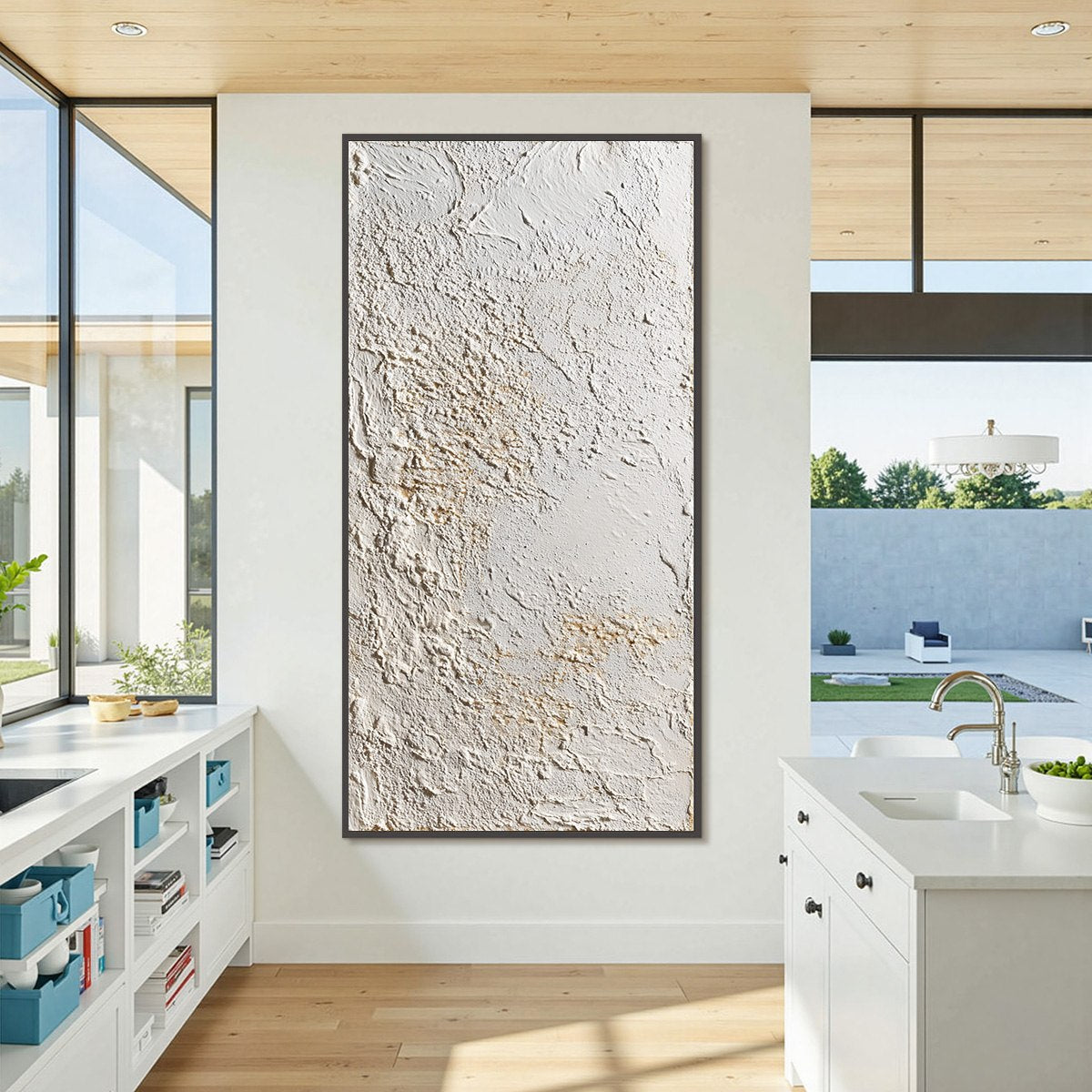 TERRA ALBA: Textured Wabi Sabi Minimalist Abstract Painting - Image 4